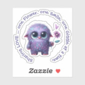 Sarah: De Liefde delen met gezegde Sticker (Vel)