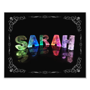 Sarah - De naam Sarah in 3D lichten (foto) Foto Afdruk