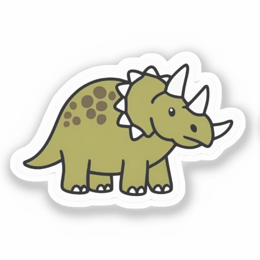 Sarah de Triceratops Sticker (Voorkant)