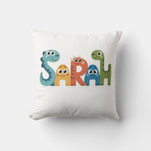 Sarah Dinosaur Naam Schattigee Dino Letters Design Kussen