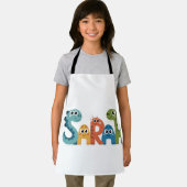 Sarah Dinosaur Naam Schattigee Dino Letters Design Schort (Insitu)