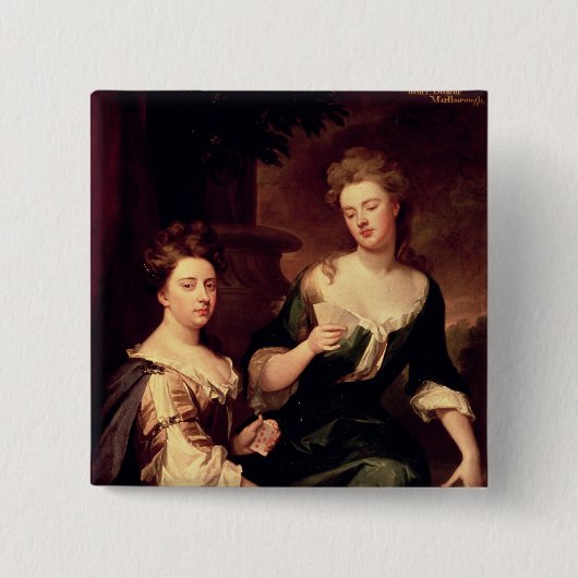 Sarah, Duchess van Marlborough Vierkante Button 5,1 Cm (Voorkant)
