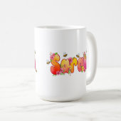 Sarah - Floral and Bee Design Mug Koffiemok (Voorkant rechts)