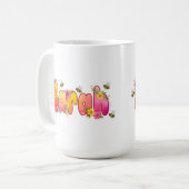 Sarah - Floral and Bee Design Mug Koffiemok (Voorkant links)
