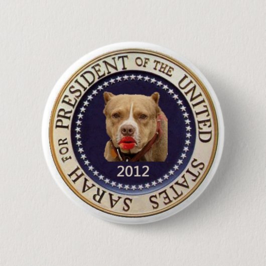 Sarah For President 2012-toets Ronde Button 5,7 Cm (Voorkant)