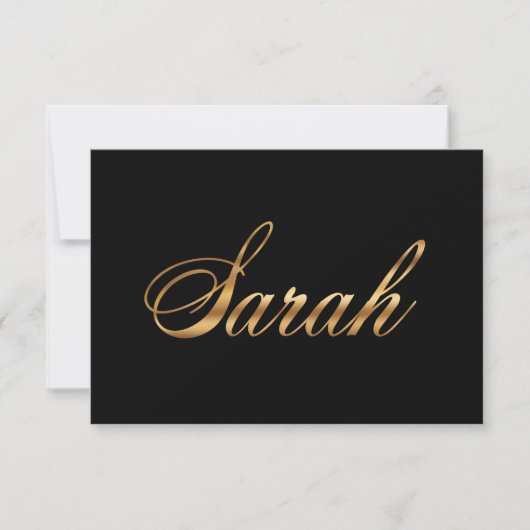 Sarah gold Design Lettering Karte (Voorkant)