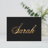 Sarah gold Design Lettering Karte (Staand voorkant)