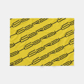 Sarah, herhaalde patroongeometrisch, wees zwart fleece deken (Voorkant (Horizontaal))