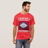 Sarah Huckabee Sanders For Governor Arkansas Flag T-shirt (Voorkant volledig)