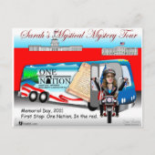 Sarah in het rood briefkaart (Voorkant)