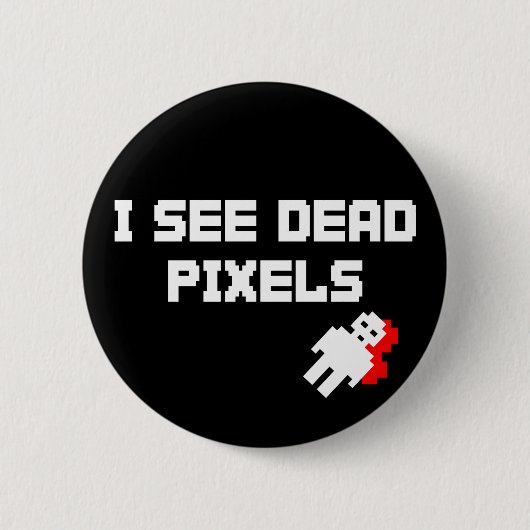 Sarah Marshall Dead Pixels Ronde Button 5,7 Cm (Voorkant)