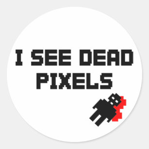 Sarah Marshall Dead Pixels Ronde Sticker