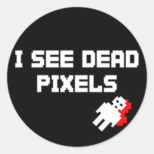 Sarah Marshall Dead Pixels Ronde Sticker