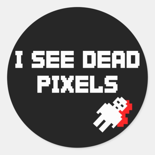 Sarah Marshall Dead Pixels Ronde Sticker (Voorkant)