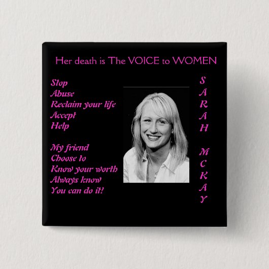 SARAH MCKAY VIERKANTE BUTTON 5,1 CM (Voorkant)