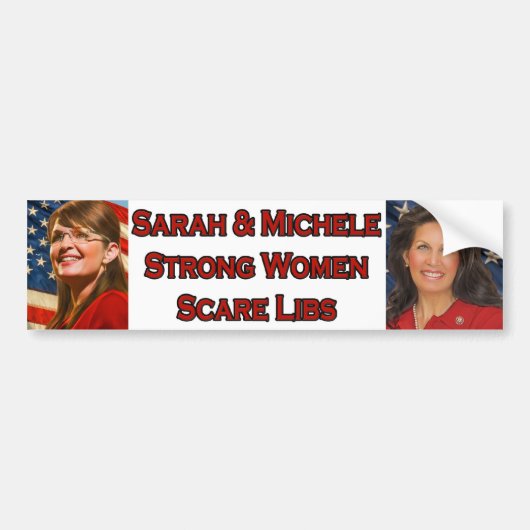 Sarah & Michele Strong Women Scare Libs Bumpersticker (Voorkant)