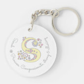 Sarah monogram letter naam en betekenis sleutelhan sleutelhanger (Achterkant)