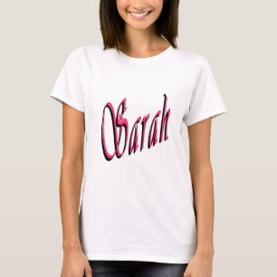 Sarah Naam In Rood En Roze, T-shirt