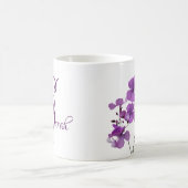 Sarah naam paarse bloemen trendy boho Koffiemok (Center)
