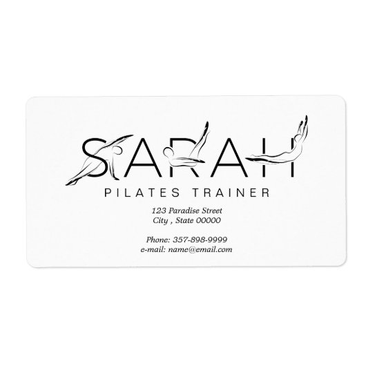 SARAH Naam Pilatus Instructor Etiket (Voorkant)