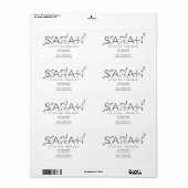 SARAH Naam Pilatus Instructor Etiket (Full Sheet)
