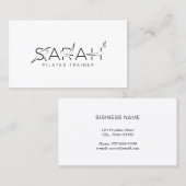 SARAH Naam Pilatus Instructor Visitekaartje (Voorkant / Achterkant)