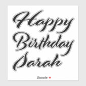 Sarah Name Vorname black Sticker Geburtstag (Vel)
