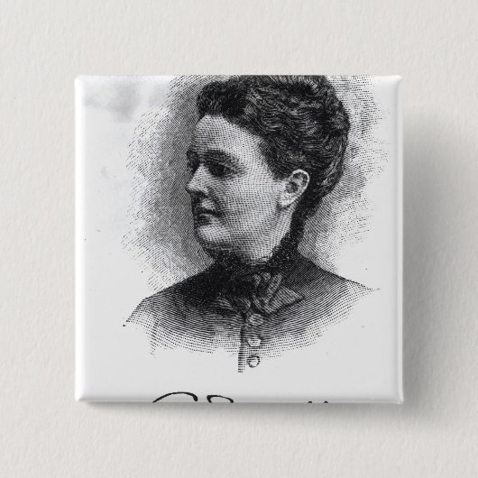 Sarah Orne Jewett Vierkante Button 5,1 Cm (Voorkant)