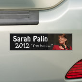 Sarah Palin 2012 Bumpersticker (Op auto)