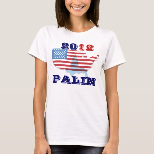 Sarah Palin 2012 Dames, meisjes T Shirt Top (Voorkant)