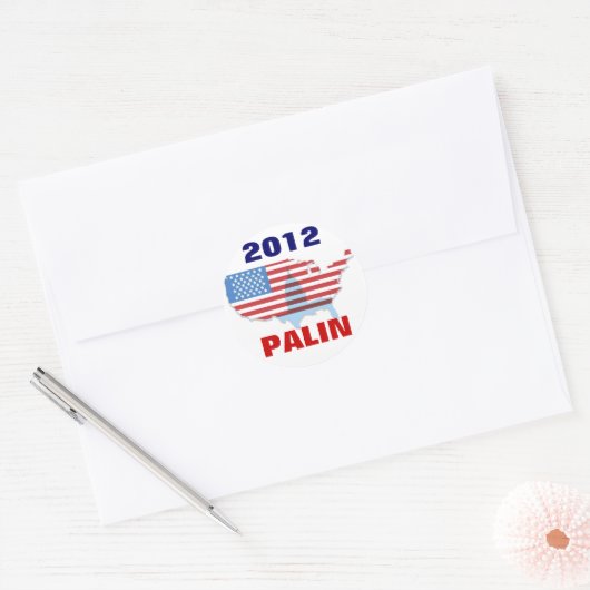 Sarah Palin 2012 Sticker (Envelop)
