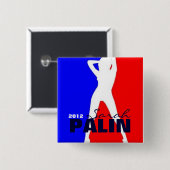 Sarah Palin 2012 Vierkante Button 5,1 Cm (Voorkant /achterkant)