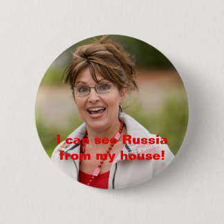 sarah palin 2, ik zie Rusland voor... - Gepersonal Ronde Button 5,7 Cm
