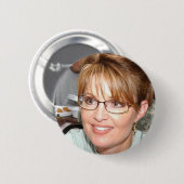 SARAH PALIN-BUTTON RONDE BUTTON 5,7 CM (Voorkant /achterkant)