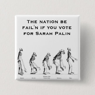 Sarah Palin- Creationist Vierkante Button 5,1 Cm