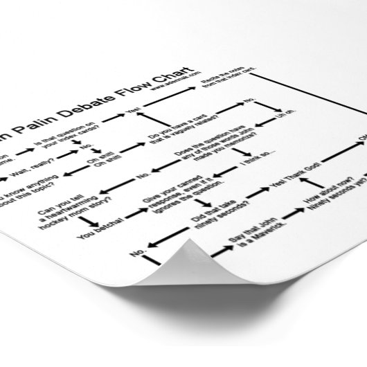Sarah Palin Debate Flow Chart Poster (Hoek)