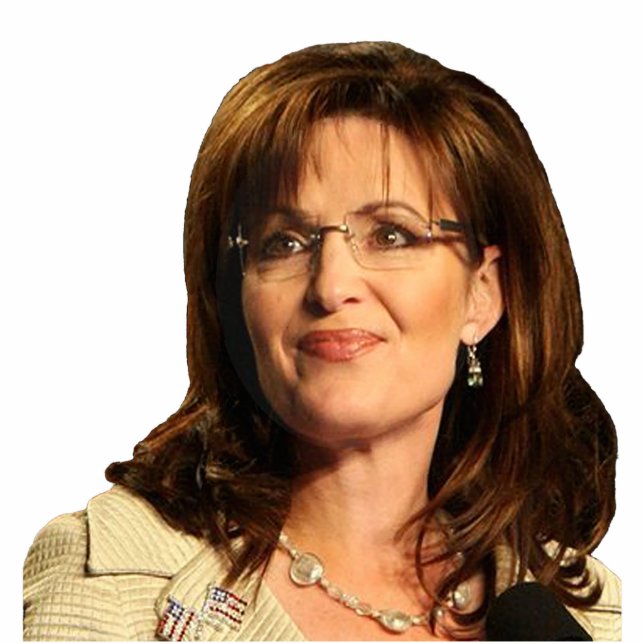 Sarah Palin die naar haar recht kijkt Staand Fotobeeldje (Voorkant)