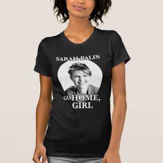 SARAH PALIN-...GA HOME, GIRL BLK T-SHIRT