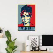Sarah Palin - Glass Ceiling: OHP Poster (Thuiskantoor)