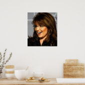 Sarah Palin glimlachen naar het Poster van Crowd (Keuken)