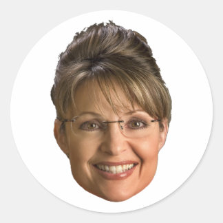Sarah Palin Head Ronde Sticker