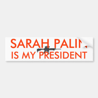 Sarah Palin is mijn President met pistool Bumpersticker
