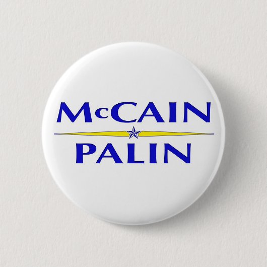 Sarah Palin John McCain-toets Ronde Button 5,7 Cm (Voorkant)