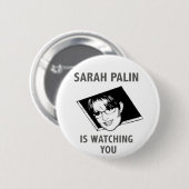 Sarah Palin kijkt naar je. Ronde Button 5,7 Cm (Voorkant /achterkant)