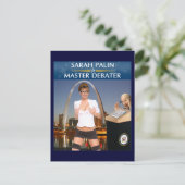 Sarah Palin - Master Debater Briefkaart (Staand voorkant)
