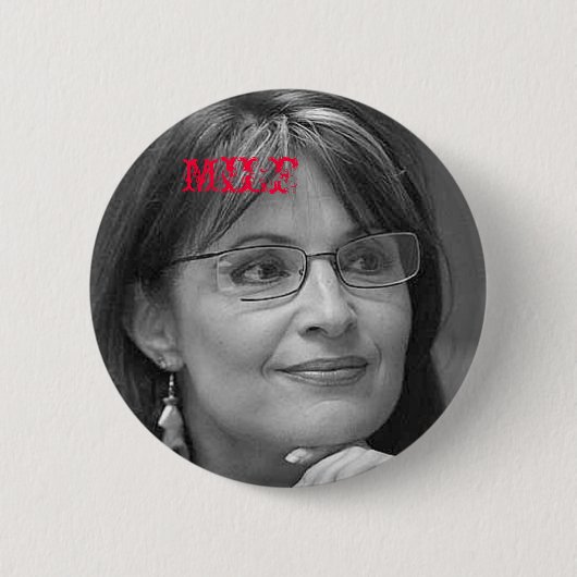 Sarah Palin MILF Ronde Button 5,7 Cm (Voorkant)