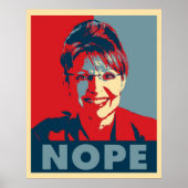 Sarah Palin "NOPE" poster (Voorkant)