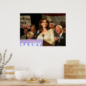 Sarah Palin op Chambliss Rally Poster (Keuken)