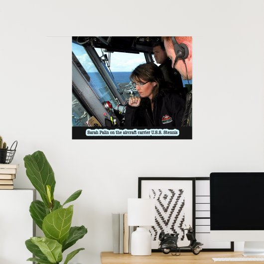 Sarah Palin op de Amerikaanse Stennis Poster (Thuiskantoor)