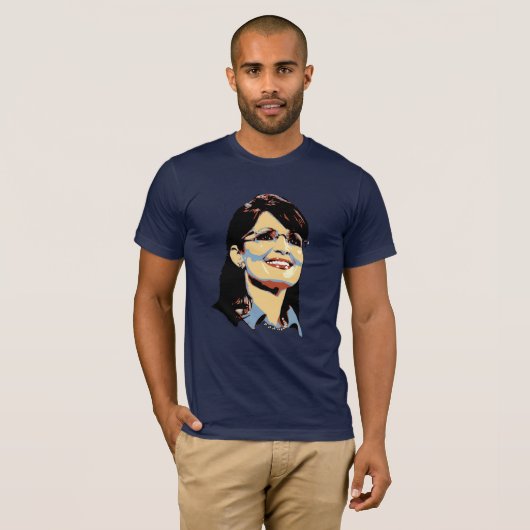 Sarah Palin portret T-shirt (Voorkant volledig)